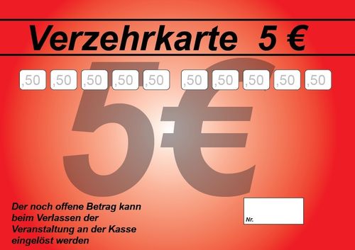 Verzehrkarte 5 EUR