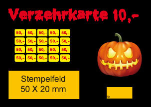 Verzehrkarte 10 EUR Halloween