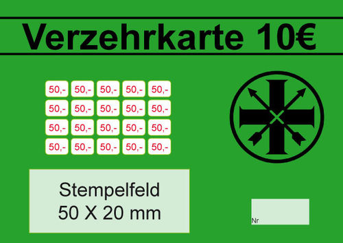 Verzehrkarte 10 EUR Schützenfest
